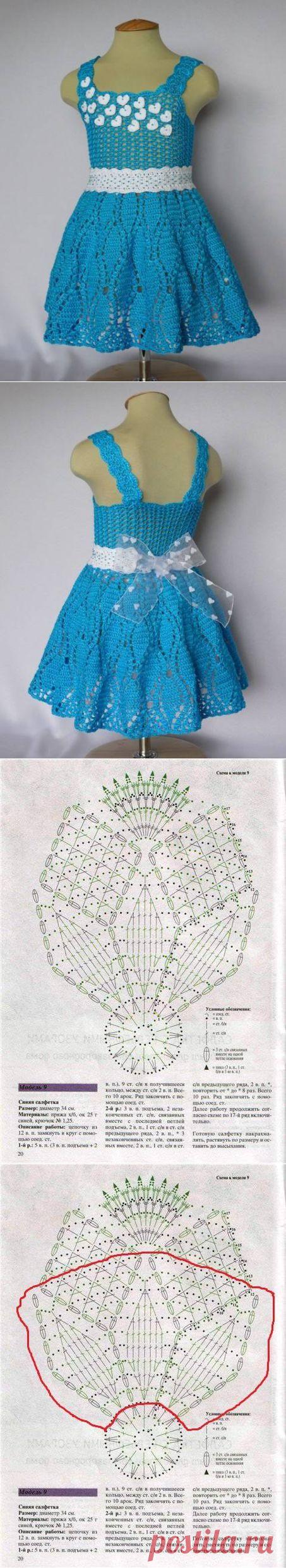 Летнее платье для девочки крючком. Вязаное платье для девочки схемы | Laboratory household