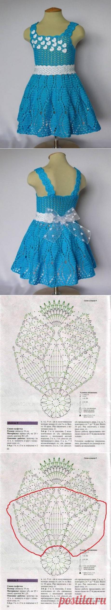 Летнее платье для девочки крючком. Вязаное платье для девочки схемы | Laboratory household