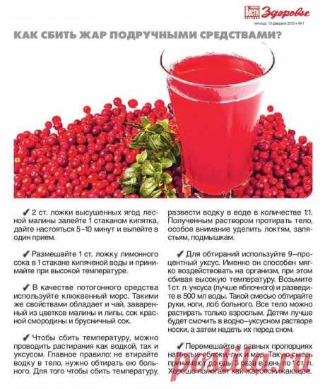 Как сбить жар подручными средствами