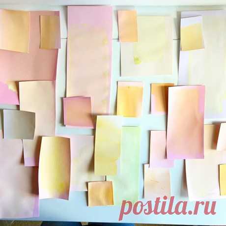Card stock + acrylic swatches.