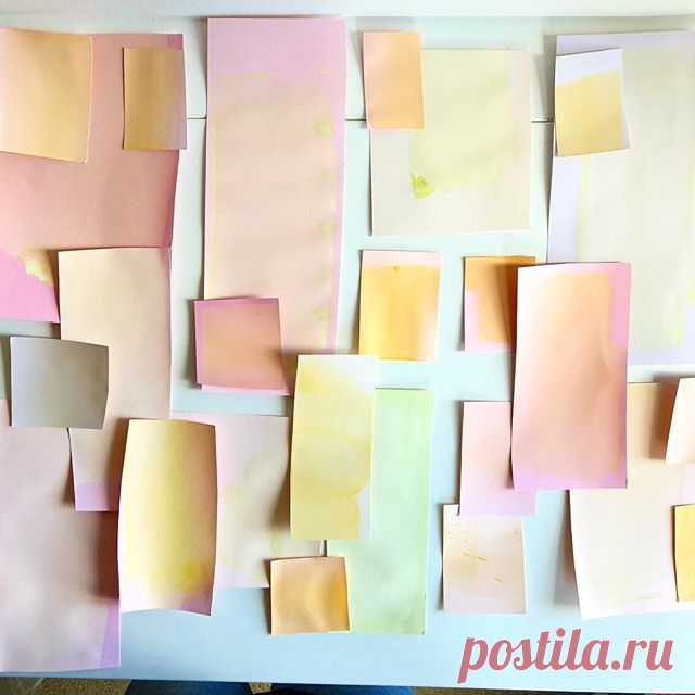 Card stock + acrylic swatches.