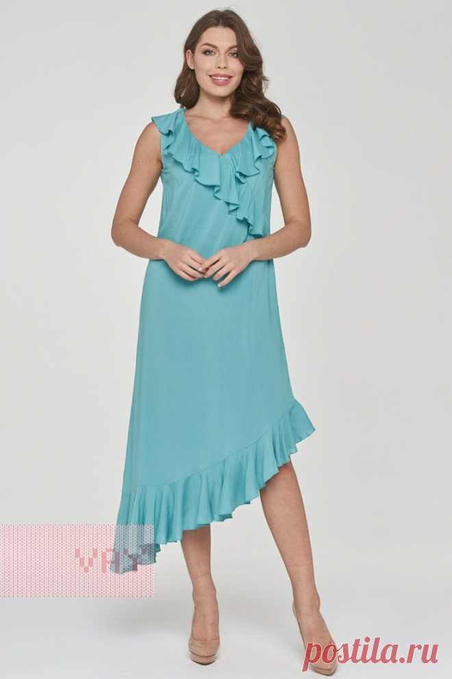 Летние платья от марки VAY. Женские летние платья VAY (артикул 191-3481), цветовое решение аква море. Ещё больше женских платьев марки ВЭЙ на оптовом сайте производителя VAY - Ньювэй.ру https://www.newvay.ru