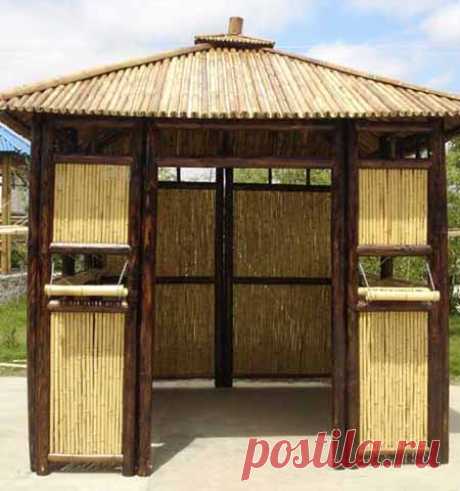 Необычные садовые беседки: 10 беседок в восточном стиле из бамбука
