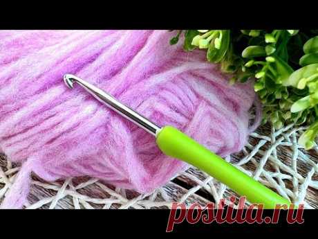 😉Так вы ещё не вязали.🌸 Двусторонний УЗОР КРЮЧКОМ! Crochet stitch.