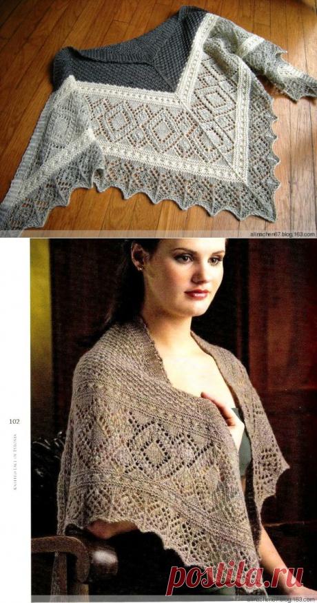 МИРАЛЬДА Треугольная шаль.