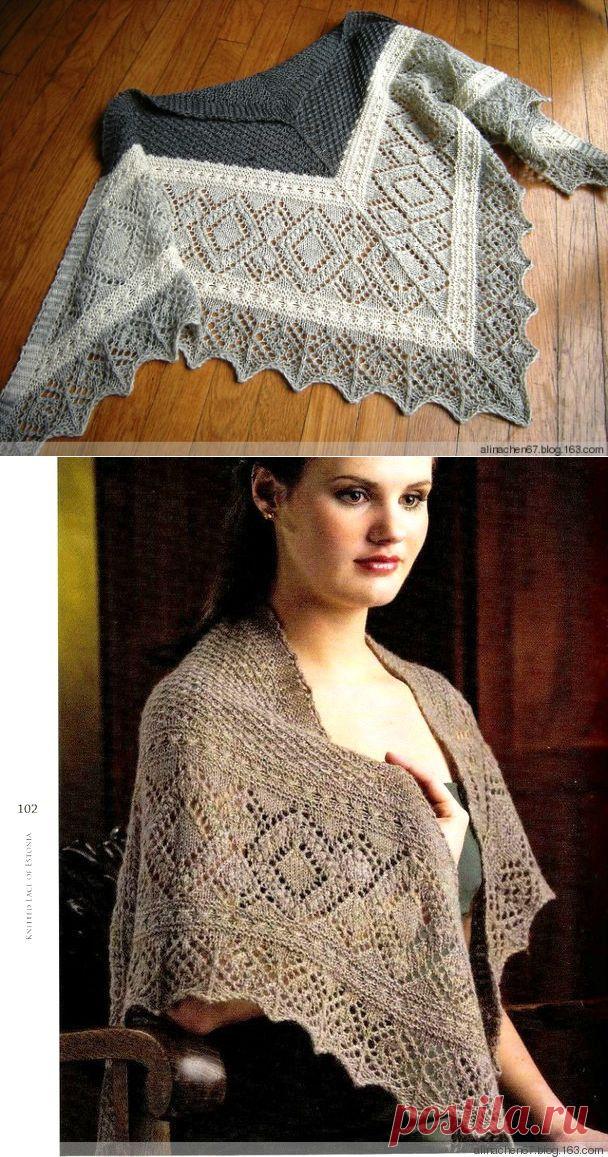 МИРАЛЬДА Треугольная шаль.