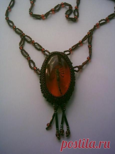 кулон Скорпион | biser.info - всё о бисере и бисерном творчестве