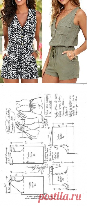 Macaquinho abotoado na frente | DIY - molde, corte e costura - Marlene Mukai