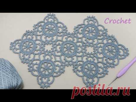 Ажурный КВАДРАТНЫЙ МОТИВ вязание крючком Easy Crochet square motifs