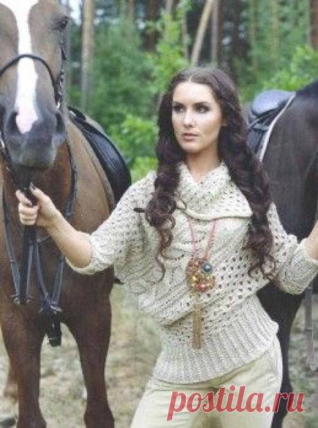 Вязание крючком и спицами - Асимметричный свитер