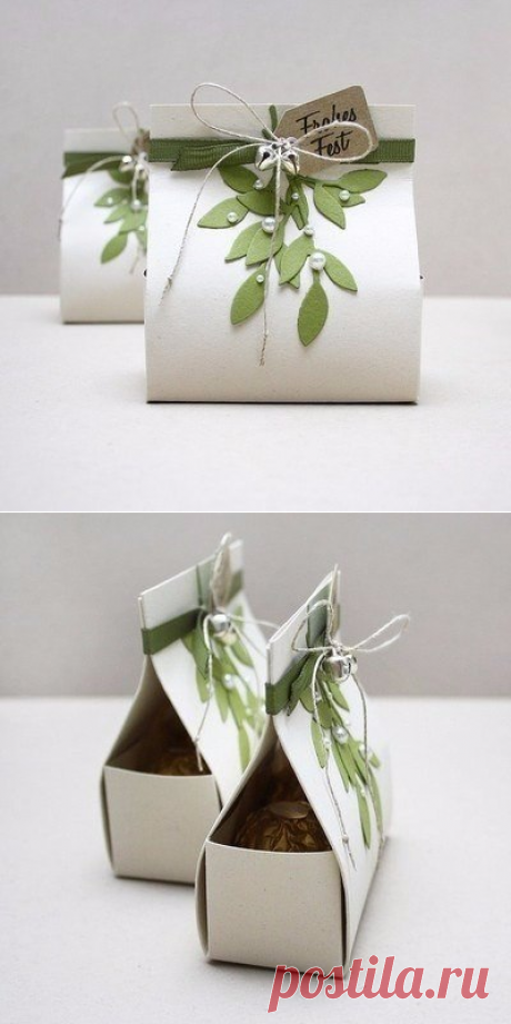 Подарочная упаковка-пакет — Сделай сам, идеи для творчества - DIY Ideas