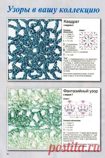 Вязание Узоры крючком