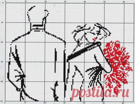Вышивка крестиком черно-белых рисунков