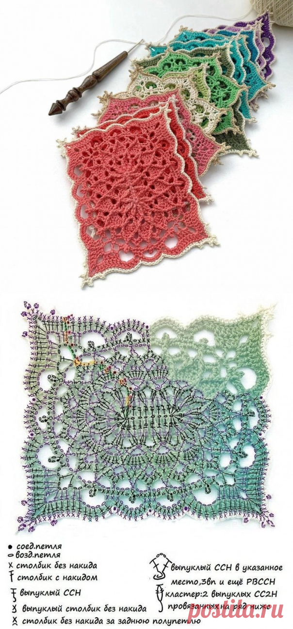 Салфетка крючком