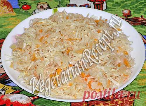 Вкусная хрустящая квашеная капуста в рассоле, рецепт с фото