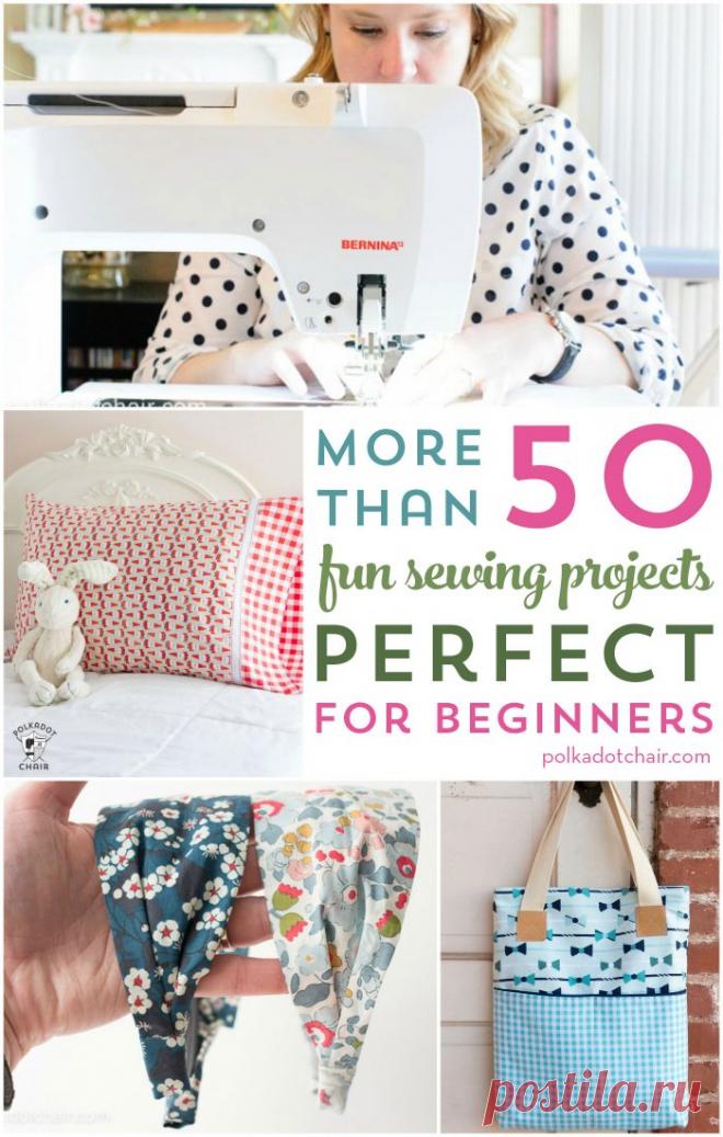 More than 50 Fun Beginner Sewing Projects - Mimicrop The New Year has me thinking a lot about beginnings. I have been planning out the things I’d like to
