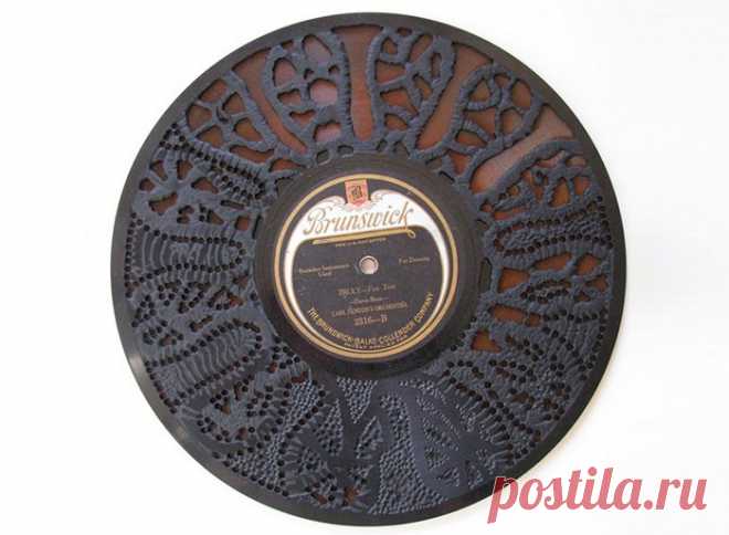 Искусство из старых виниловых пластинок