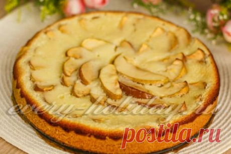 Яблочный пирог со сметанной заливкой - очень вкусный
