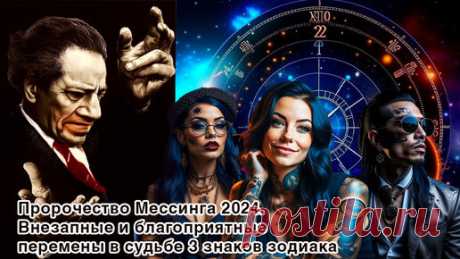 Предсказание Мессинга 2024. Внезапные и благоприятные перемены для Тельца Девы и Водолея. Слова пророка совпали с гороскопами на этот год | Всё о знаках зодиака | Дзен