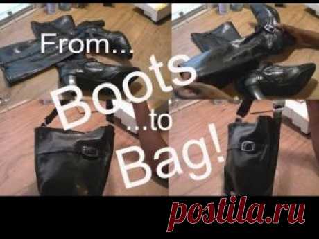 How to Create a Chic Handbag with a Pair of Boots | PatternPile.com - sew, quilt, knit and crochet fun gifts!