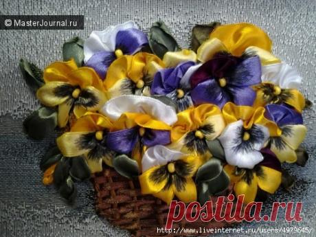 10 МАСТЕР КЛАССОВ ПО ВЫШИВКЕ ФИАЛКИ + ВИДЕО