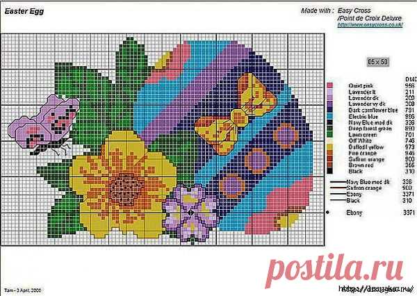 Пасхальная вышивка - схемы и идеи.