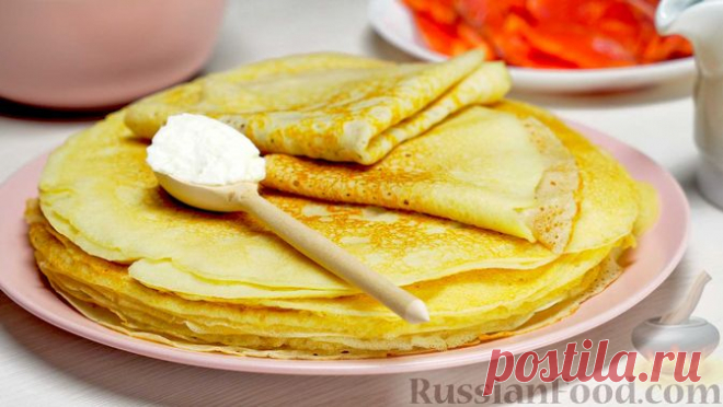 Рецепт: Заварные блины на кефире на RussianFood.com