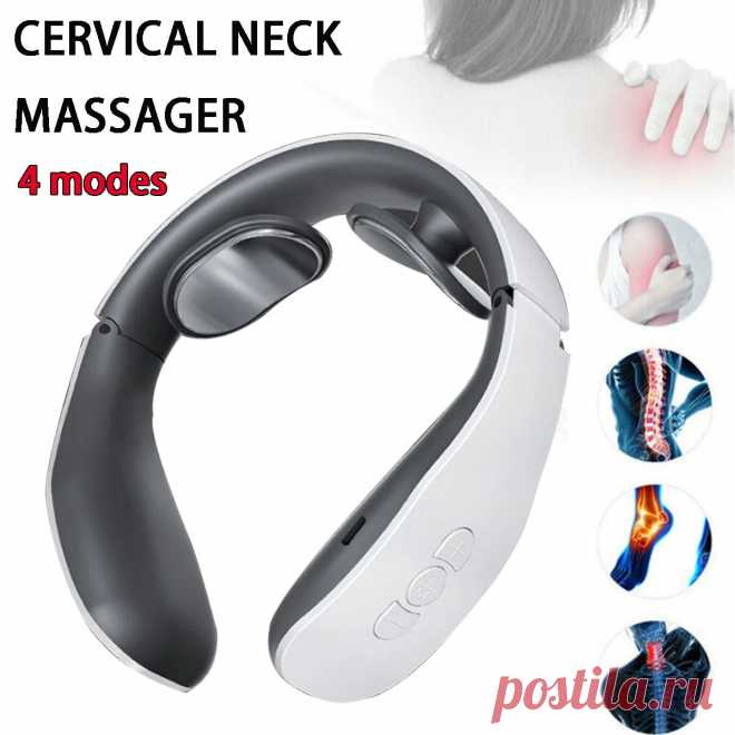 KESHENG 4-Modes U-shaped TENS Neck Cervical Massager Pain Relief Tool Deep Body - US$9.99