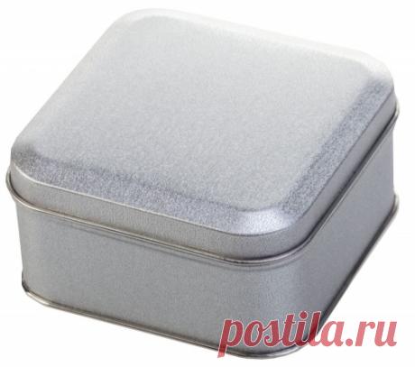 Коробка квадратная, серебристая купить в Туле по выгодной цене - «Партнер 71»