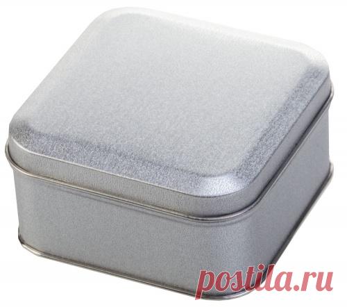 Коробка квадратная, серебристая купить в Туле по выгодной цене - «Партнер 71»