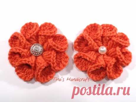 3D crochet flower No 7