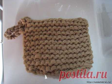 Мочалка для мытья посуды из колготок