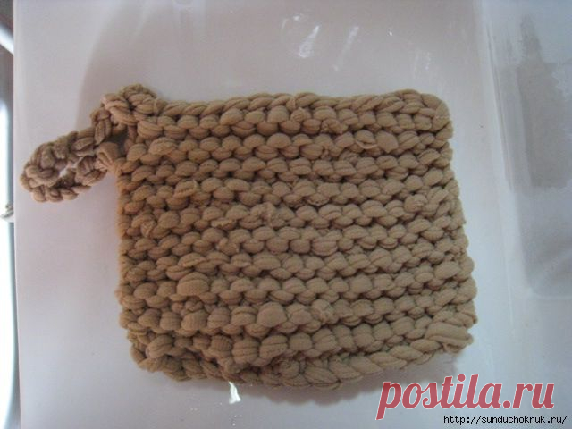 Мочалка для мытья посуды из колготок