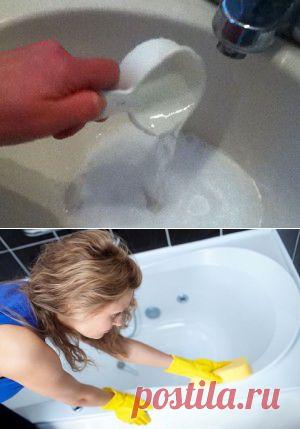 Как почистить засоренные трубы содой и уксусом