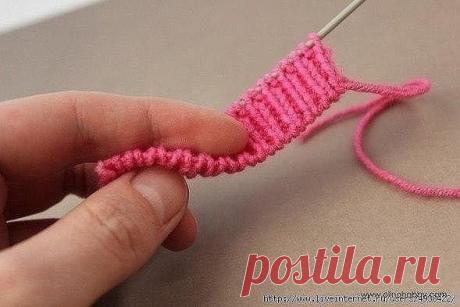 Резинка 1х1 с закруглённым краем: мастер-класс