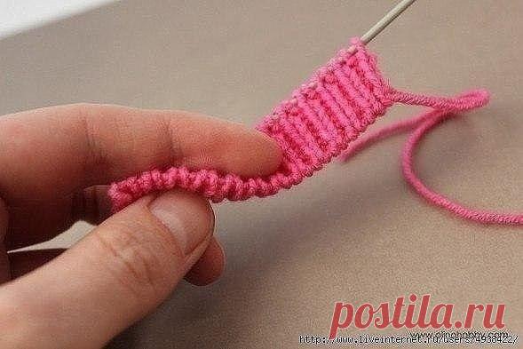 Резинка 1х1 с закруглённым краем: мастер-класс