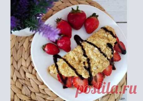 (15) 🍓 Овсяноблин с клубникой - пошаговый рецепт с фото. Автор рецепта Анна Курылец . - Cookpad