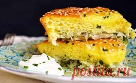 Ленивый капустный пирог — быстрый и очень вкусный — Вкусный рецепт