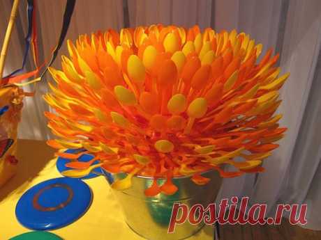Поделки из пластиковых ложек - Домашний hand-made