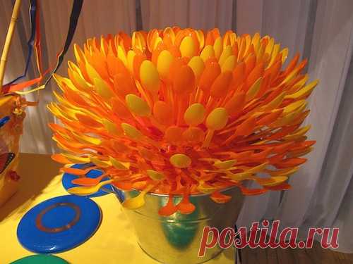 Поделки из пластиковых ложек - Домашний hand-made