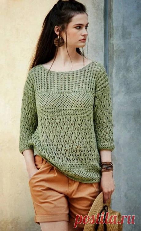 Изящные летние пуловеры. Идеи и схемы. | Вяжем вместе - вяжем стильно. | Дзен