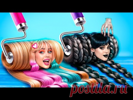 Уэнсдей Аддамс vs Инид! Мы построили секретный домик!