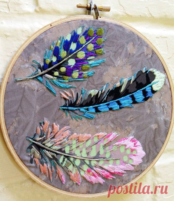 Feathers Falling Slowly Hoop