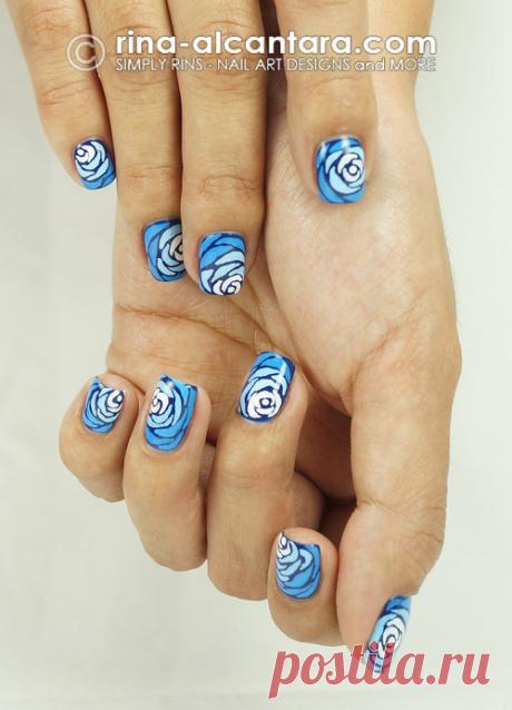 Nail Art: Blue Wave | Simply Rins