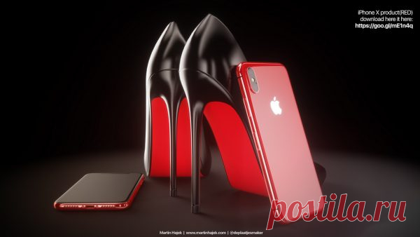 Новые рендеры iPhone X в золотом и красном цвете