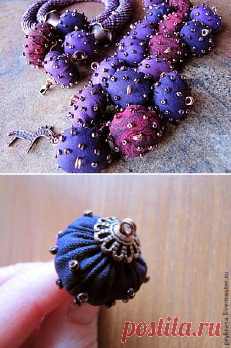 Как сделать текстильные бусины - Ярмарка Мастеров - ручная работа, handmade