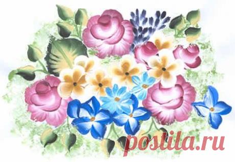 Техника росписи &quot;One stroke&quot;