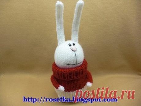 Вязаный зайка. Описание