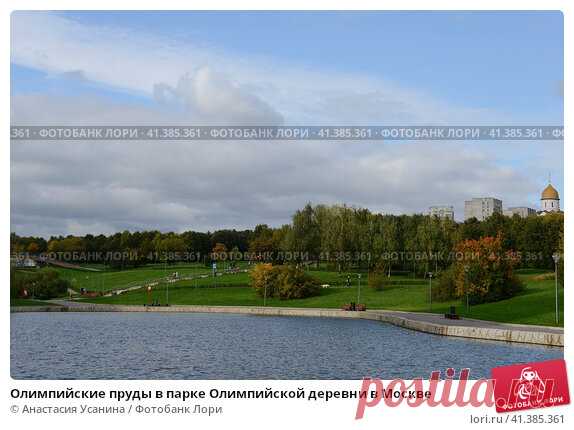 Олимпийские пруды в парке Олимпийской деревни в Москве (2016 год) Редакционное фото, фотограф Анастасия Усанина / Фотобанк Лори