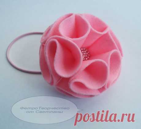 Делаем цветочки из фетра - Ярмарка Мастеров - ручная работа, handmade